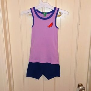 2pc size 7 tank top and shorts